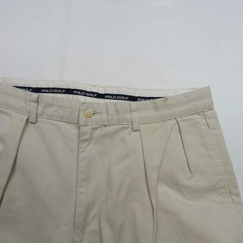 Polo Ralph Lauren Classic fit pants chino‎ golf 33x34 khaki vintage Made in USA
